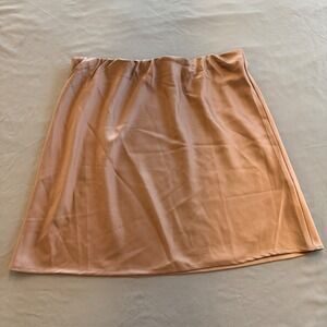 Nasty Gal Collection Bronze Satin Mini Skirt Elastic Waist Copper Brown US 10